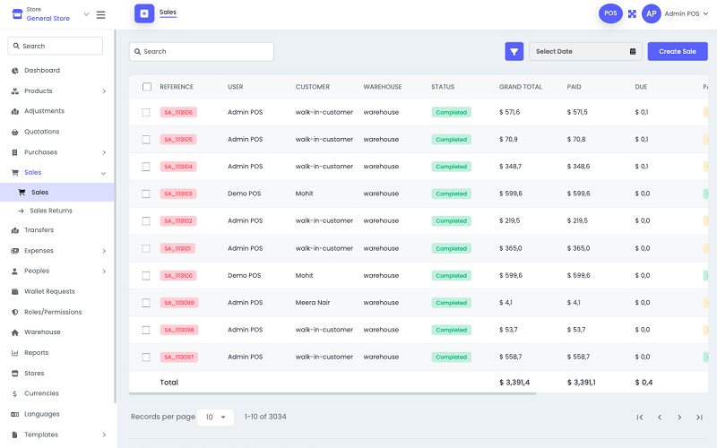 Sales & Invoices